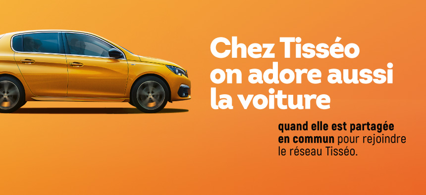 Voiture qui représente le covoiturage